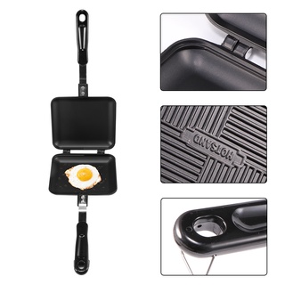 ∏Double-Sided Sandwich Pan Non-Stick Foldable Grill Frying Pan For Bread Toast Breakfast Machine Waffle Pancake Kitchen