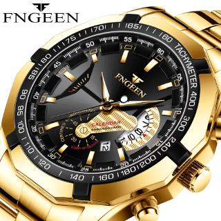 fngeens 001 นาฬิกาข้อมือควอทซ์ แฟชั่นสำหรับผู้ชาย
