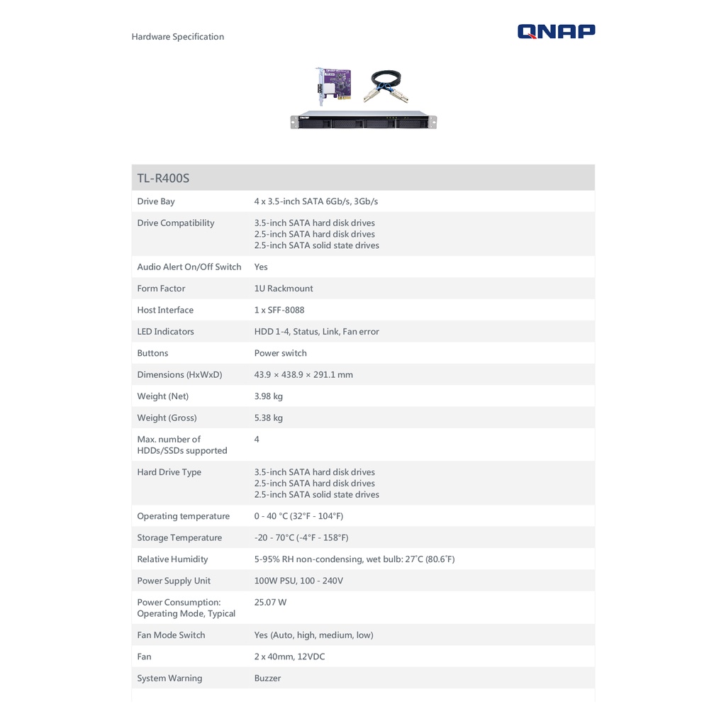 qnap-tl-r400s-4-bay-1u-rackmount-sata-6gbps-jbod-storage-enclosure-อุปกรณ์จัดเก็บข้อมูลบนเครือข่าย-ประกันศูนย์-3-ปี