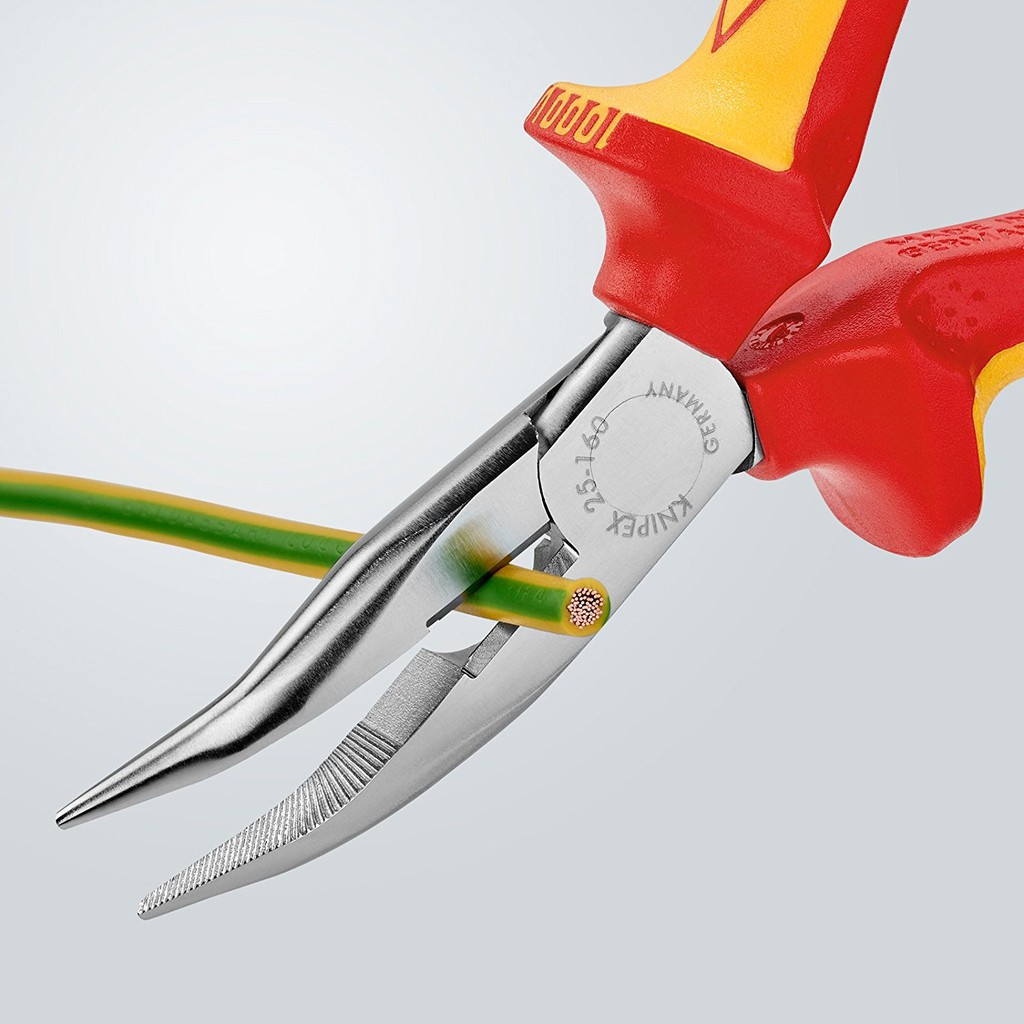 knipex-snipe-nose-side-cutting-pliers-vde-160-mm-คีมปากแหลมปลายงอ-vde-160-มม-รุ่น-2526160