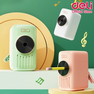 Deli 71165A Pencil sharpener เครื่องเหลาดินสอ กล่องดนตรี สีพาสเทลสุดน่ารัก กบ เครื่องเขียน ดินสอไม้ อุปกรณ์การเรียน