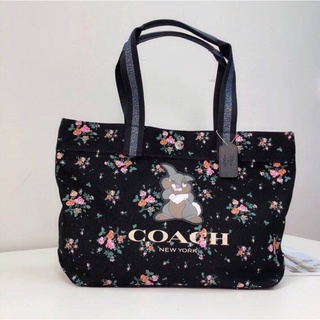 Coach  DISNEY X COACH TOTE WITH ROSE BOUQUET PRINT AND ARISTOCATS