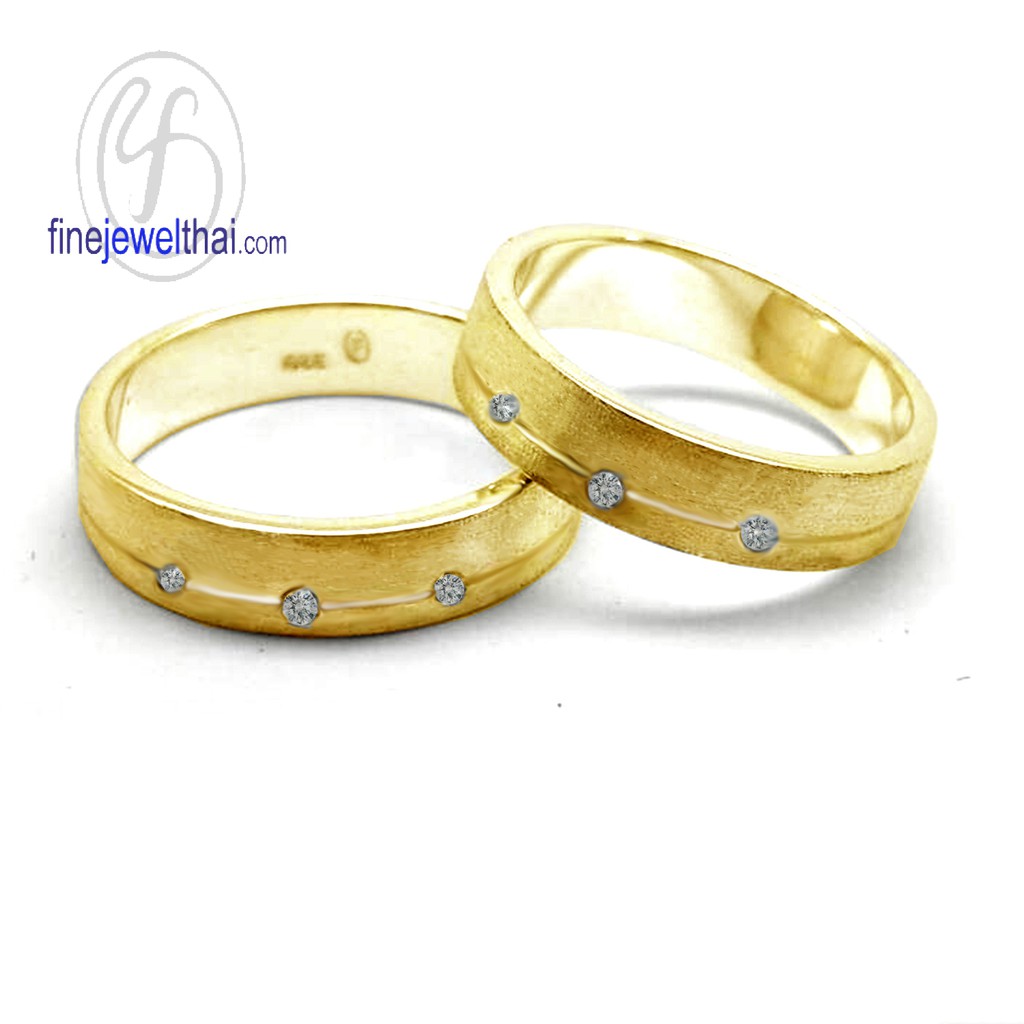 finejewelthai-แหวนคู่-แหวนเพชร-เพชร-แหวนหมั้น-แหวนแต่งงาน-couple-diamond-cz-wedding-ring-silver-gold-rc30146cz-g