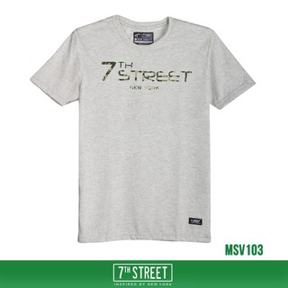 7th Street เสื้อยืด รุ่น MSV103 ลายทหาร-ทอปเทา ของแท้ 100%