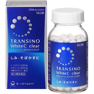 【ส่งตรงจากญี่ปุ่น】Transino White C Clear 240/120/60 เม็ด [อาหารเสริมไวท์เทนนิ่ง ป้องกัน]