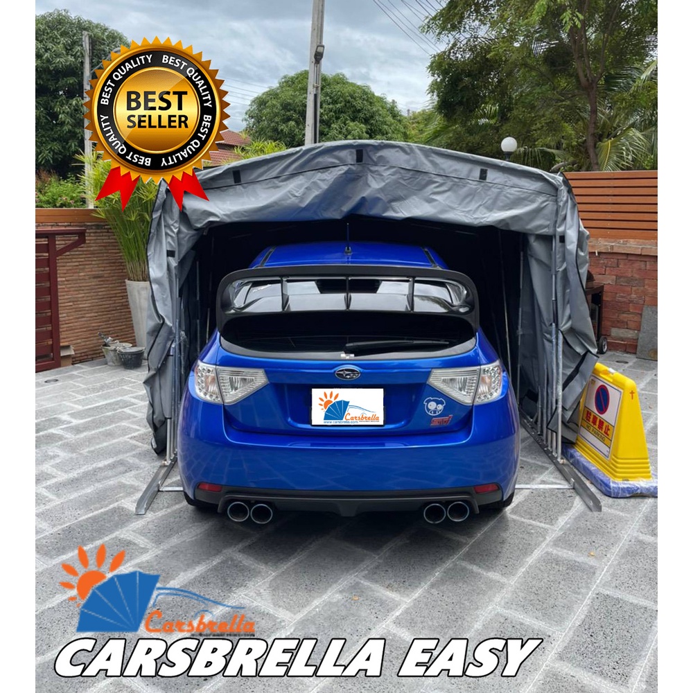 เต็นท์พับได้-เต็นท์จอดรถสำเร็จรูป-carsbrella-รุ่น-easy-สำหรับรถยนต์ที่มีขนาดเล็ก-aluminium-frame