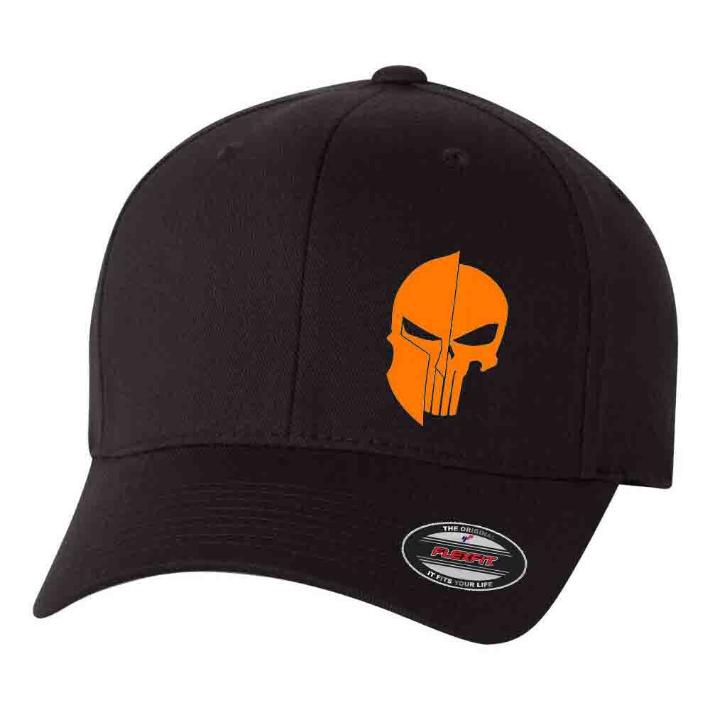 punisher-and-spartan-warrior-flexfit-หมวกเบสบอลทรงโค้งทรงโค้งหมวกเบสบอล