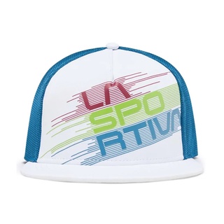 LA SPORTIVA TRUCKER HAT STRIPE EVO WHITE/SPACE BLUE - หมวกวิ่ง หมวกตาข่าย