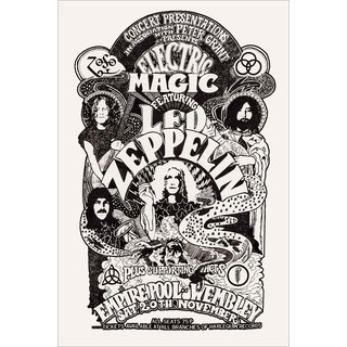 โปสเตอร์ Led Zeppelin เลดเซพพลิน Rock Poster รูปภาพติดห้อง ตกแต่งผนัง โปสเตอร์วงดนตรี โปสเตอร์ติดผนัง โปสเตอร์วงร็อค