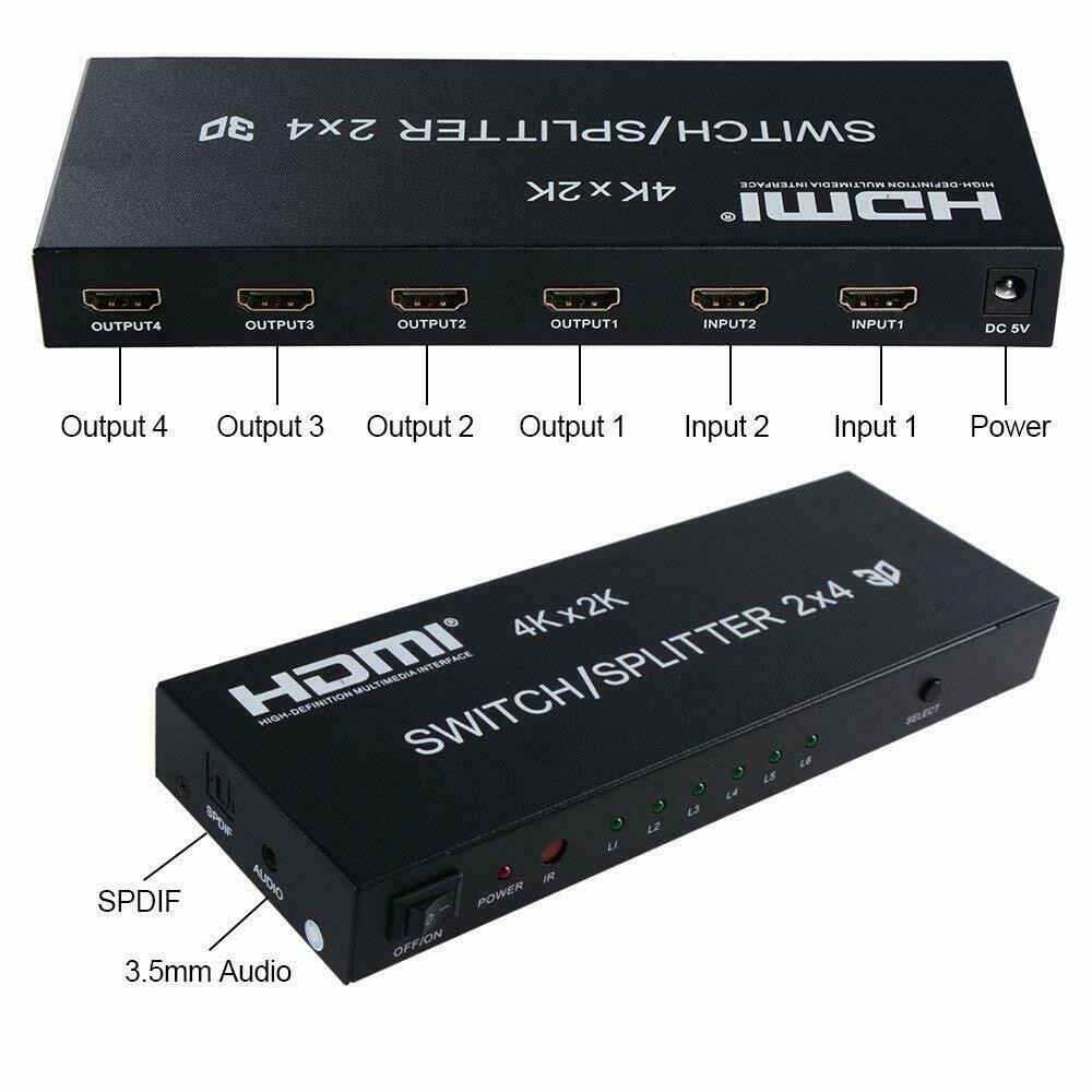 hdmi-4k-2k-1080p-3d-2x4-matrix-hdmi-video-switch-splitter-amplifier-1-4a-full-hd-w-remote