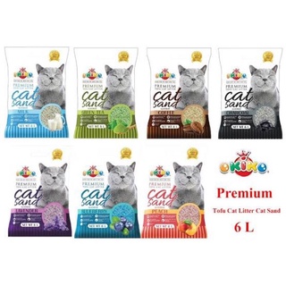 ทรายแมวเต้าหู้ Okiko Premium Tofu Cat Litter ขนาด 6 ลิตร