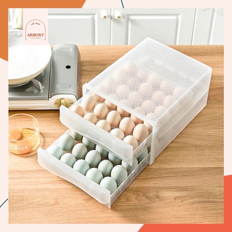 ภาพหน้าปกสินค้าลิ้นชักเก็บไข่ บรรจุได้ 60 ฟอง เก๊ะเก็บไข่ กล่องเก็บไข่ ถาดไข่ ที่เก็บไข่ ถาดเก็บไข่ ที่ใส่ไข่ กล่อง จากร้าน arbory บน Shopee