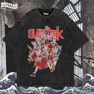 เสื้อยืด พิมพ์ลาย Slamdunk OVERSIZE WASHING VINTAGE | เสื้อยืด โอเวอร์ไซส์ | เสื้อยืด ขนาดใหญ่ | เสื้อยืด ซักได้ | หินล้