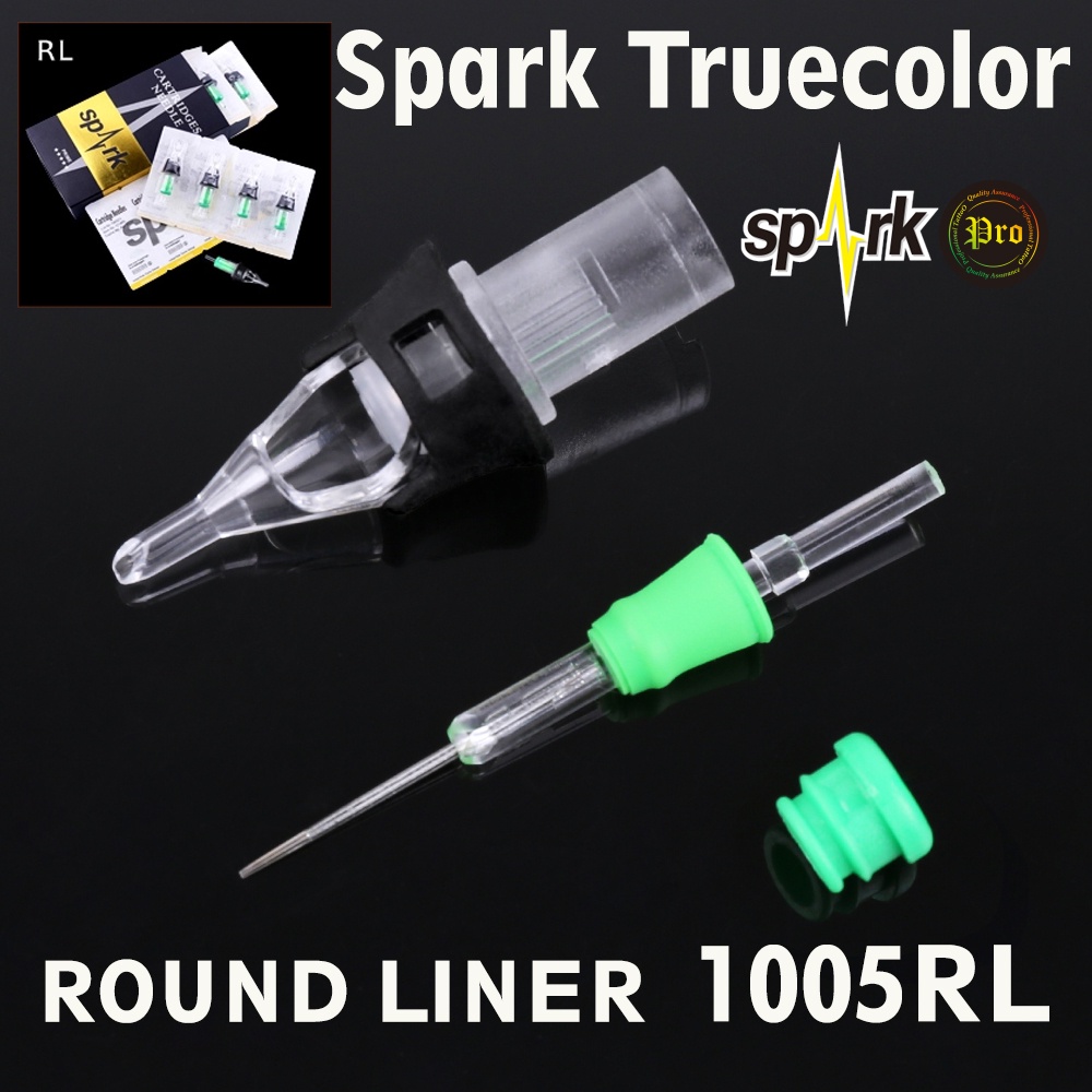 SPARK TRUE COLOR เข็มสั้นขนาดมาตรฐานสำหรับเครื่องสัก (1กล่อง 16อัน ...