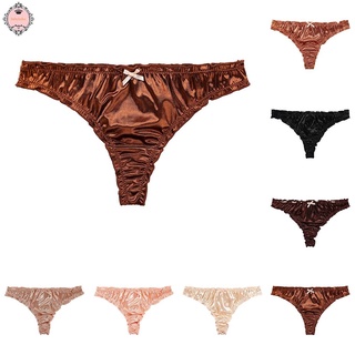 Women Panties Silk Satin Thong G-string Knickers Sexy Lingerie Underwear Panties
