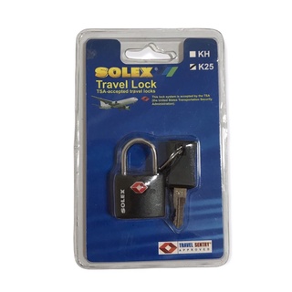 กุญแจสปริง SOLEX TSA K25 27mm สีดำ