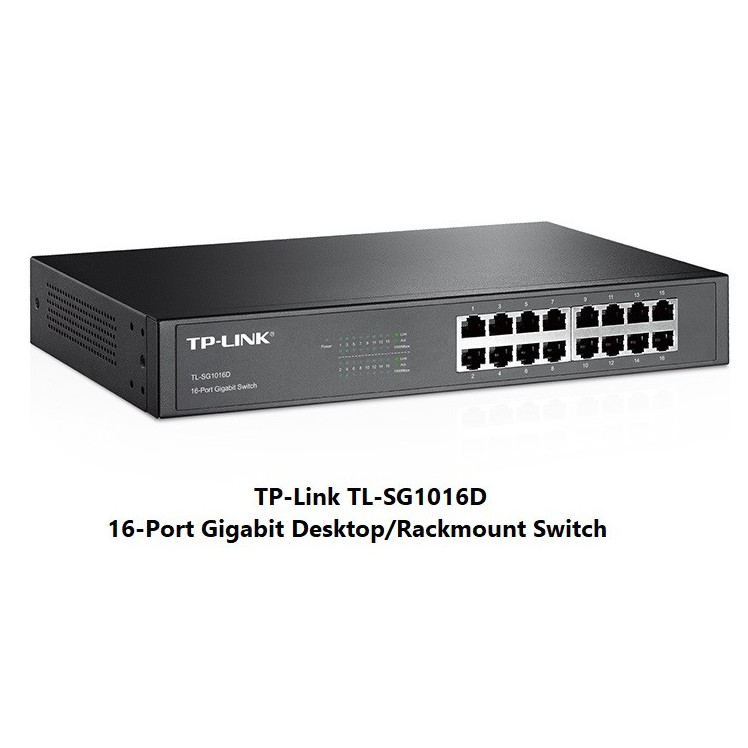 ภาพสินค้าTP-Link 16 / 24 Gigabit Ports 10/100/1000 Mbps TL-SG1016D / SG1024D สวิตช์ ฮับ switch hub Network - HITECHubon จากร้าน hitechubon บน Shopee ภาพที่ 2