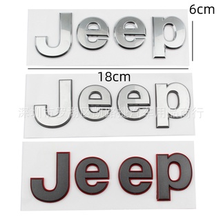 สติกเกอร์โลโก้ตัวอักษร ตราสัญลักษณ์ Jeep Cherokee Wrangler Sahara Rubicon Fender rim สําหรับตกแต่งขอบกระโปรงหลังรถยนต์