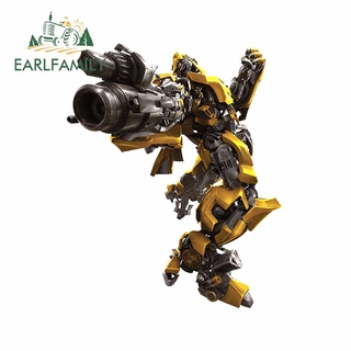 Earlfamily สติกเกอร์ ลายการ์ตูน Bumblebee Transformers Cannonball ขนาด 13 ซม. x 10.5 ซม. สําหรับติดตกแต่งรถยนต์ แล็ปท็อป หน้าต่าง