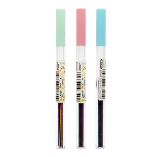 ไส้ดินสอกด MD-Q8790 ไส้ดินสอกดสี ความเข้ม 2B ขนาด 0.5mm. คละสีในหลอด (20ไส้/หลอด)