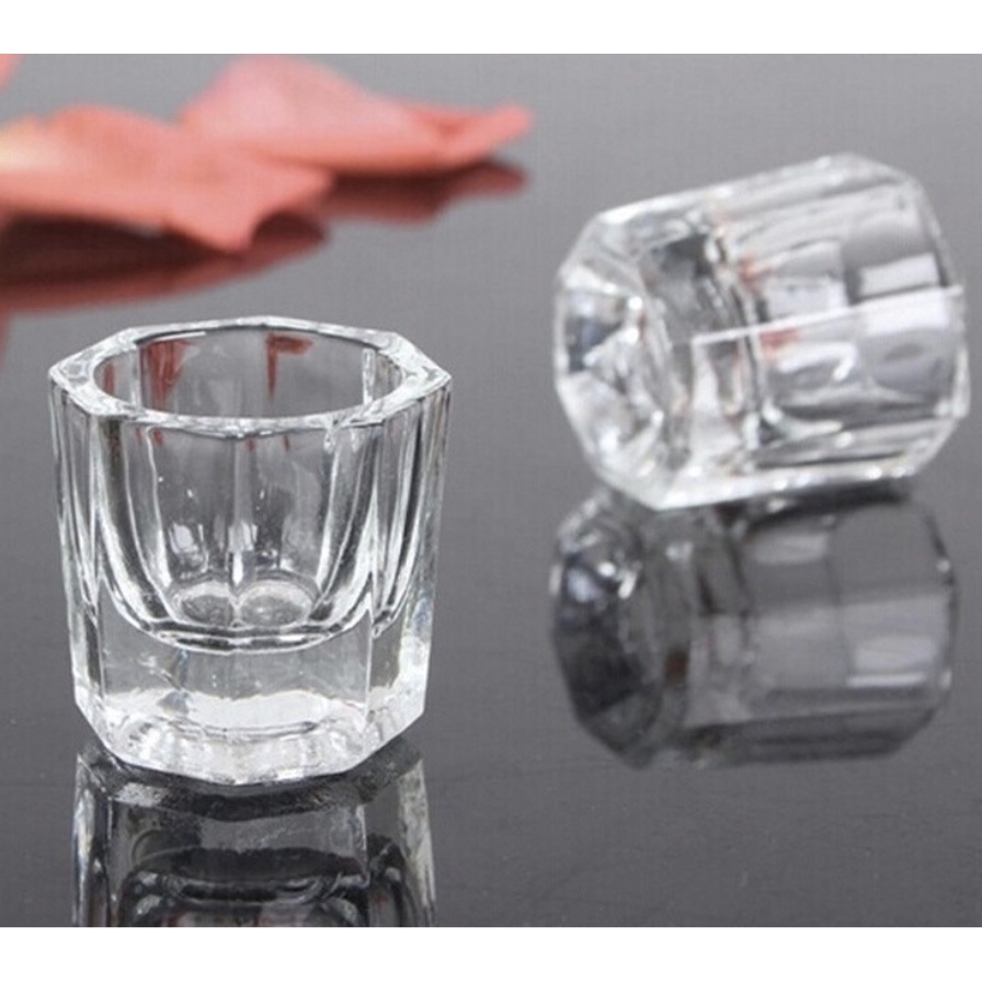 ถ้วยแก้ว-แก้ว-ถ้วยคริสตัล-ใส่น้ำยาต่อเล็บ-crystal-liquid-และ-wash-pen-water-cup-น้ำยาอะคริลิค