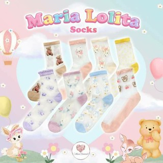 Maria Lolita Socks ถุงเท้าสไตล์สาวๆโลลิต้าลายการ์ตูนสุดน่ารัก