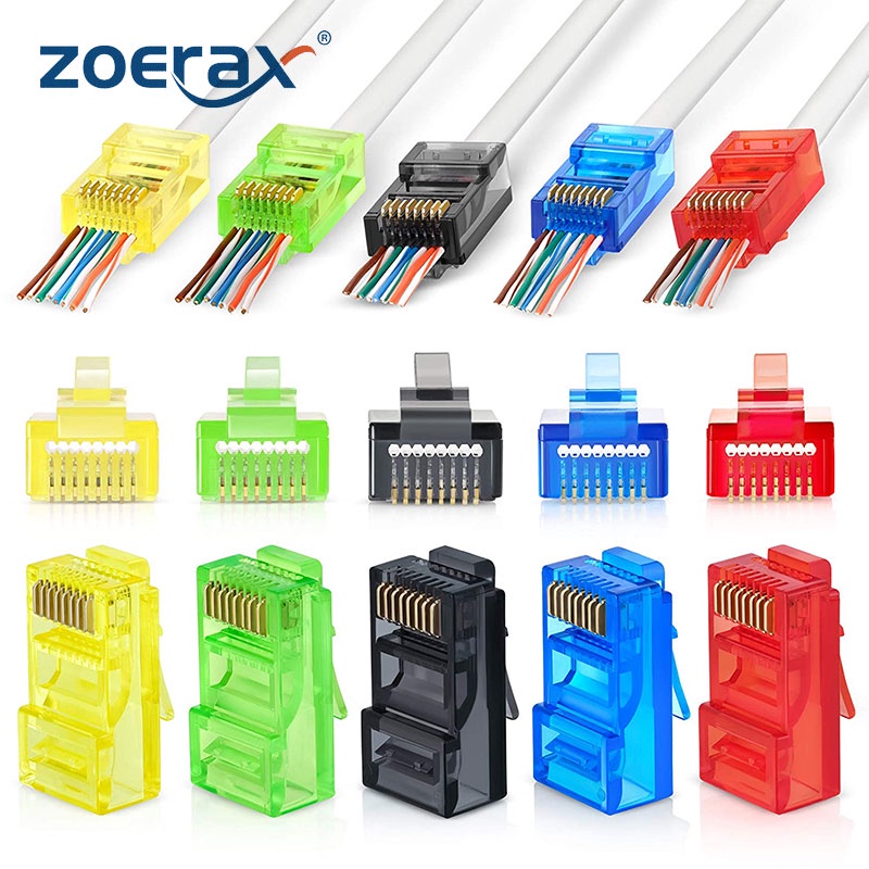 ปลั๊กเชื่อมต่อเครือข่าย RJ45 Cat6 EZ เป็นปลั๊กโมดูลาร์ สําหรับสายเคเบิล ...