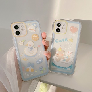 เคสโทรศัพท์มือถือแบบนิ่ม กันรอยเลนส์กล้อง ลายหมี เป็ด สําหรับ OPPO A76 A36 A53 A33 A52 A92 A31 A94 A93 A74 A95 A54 A16 A15 A15S A5 A9 2020 A7 A5S AX7 A3S A12e Reno 5F 4F 7 6 5 4 4G 5G F11 F9