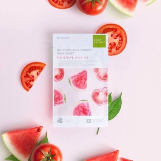 BABY BRIGHT WATERMELON &amp; TOMATO MASK SHEET 20g. x 6 ชิ้น