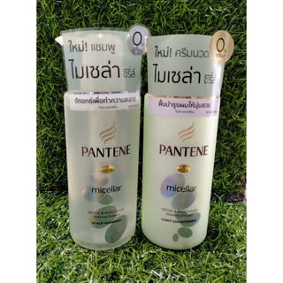 Pantene Pro-Vแชมพูและครีมนวดผม แพนทีน โปร-วี ไมเซล่า ดีทอกซ์ แอนด์ มอยซ์เจอร์ไรซ์ วอเตอร์ลิลลี่ เอกซ์แทรก สคาร์ป 300 มล.