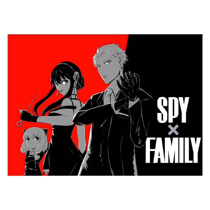 โปสเตอร์ผ้าไหม-พิมพ์ลาย-spy-family-ขนาด-a3-สําหรับครอบครัว