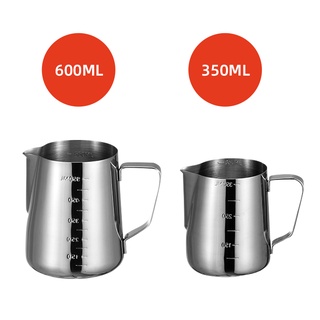 350ML/600ML เหยือกตีฟองนม Gold พิชเชอร์ ถ้วยตีฟองนม สแตนเลส Stainless Milk Pitcher สเตนเลส311