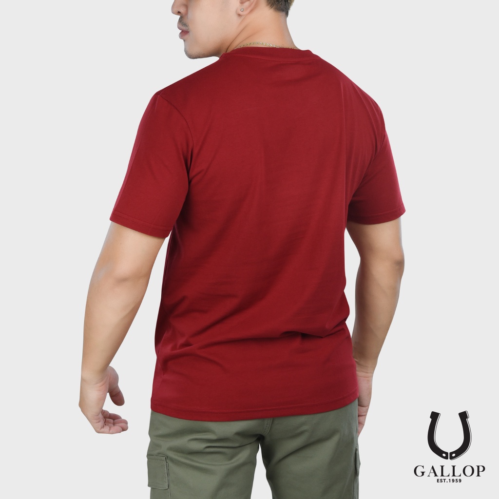 s-5xl-gallop-เสื้อยืดคอวีแขนสั้น-basic-t-shirt-v-necked-gnp9001-สีแดง