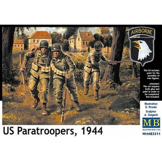 โมเดลประกอบฟิกเกอร์ทหาร Master Box 1/35MB3511 US paratroopers (1944)