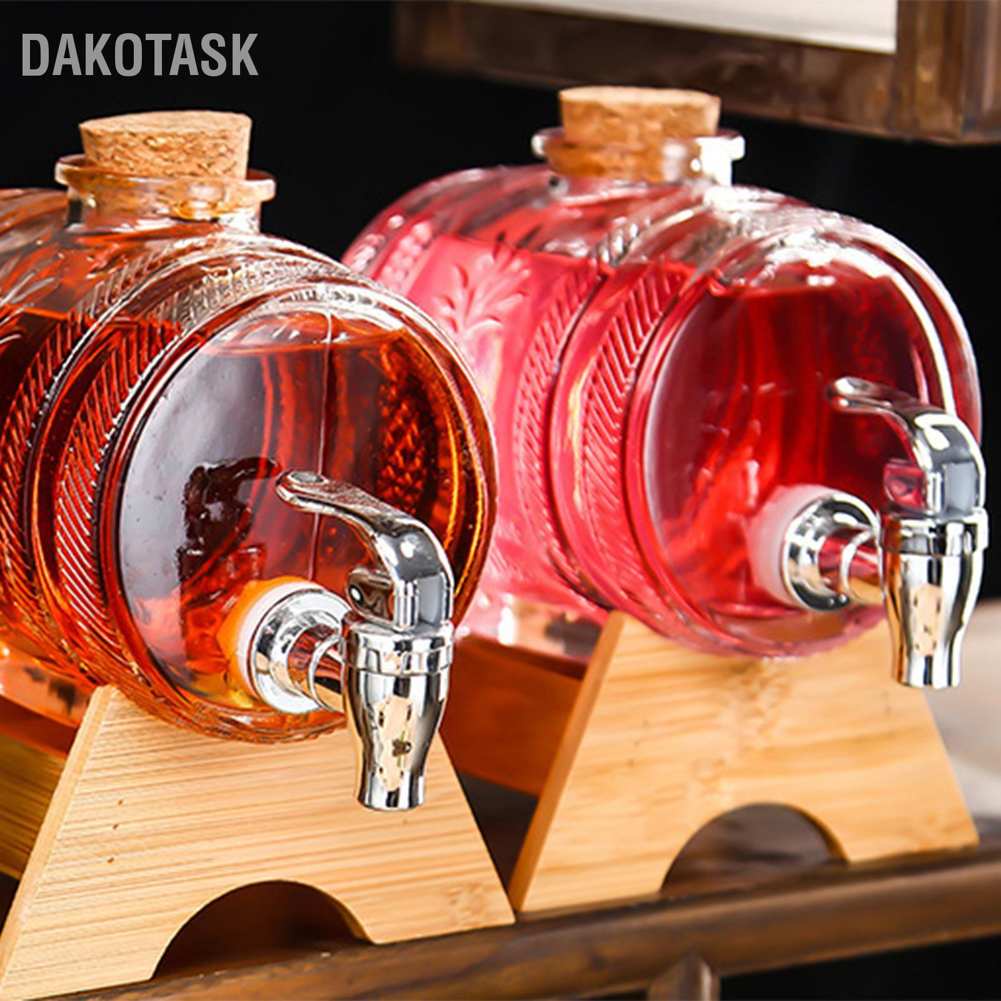 dakotask-โถจ่ายน้ำ-โถจ่ายน้ำหวาน-โหลแก้วใส่เครื่องดื่ม-คูลเลอร์มีก๊อก-แบบหนา-พร้อมฐานตั้ง-ขนาด1000ml