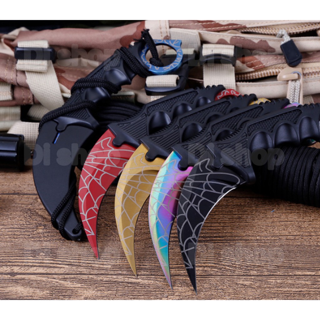 k19-karambit-knife-web-มีดพก-มีดคารัมบิต-มีดเดินป่า-มีดใบตาย-มีดควง-ใบคมและแหลม-ลายแมงมุม