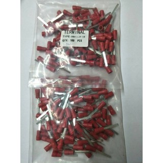 Terminal Type:DBV 1.25-18 (แพค100ชิ้น)สินค้าพร้อมส่ง