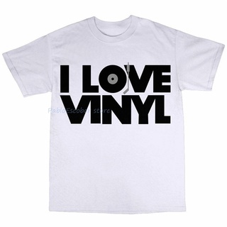 [S-5XL] เสื้อยืดผ้าฝ้าย 100 ลาย I Love Vinyl Dj Collector House Techno Mp3 คุณภาพดี