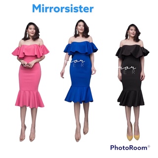 Code : Mirr00 เดรสออกงาน เดรสสีชมพู เดรสสีดำ เดรสสีน้ำเงิน งานป้าย Mirrorsister