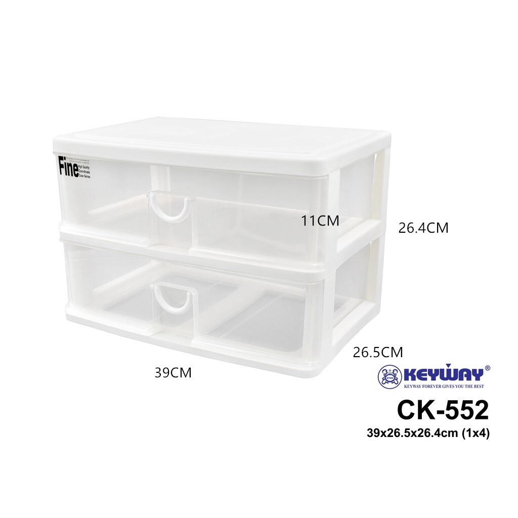 ภาพหน้าปกสินค้ากล่องลิ้นชัก 2 ชั้น 2 ช่อง KEYWAY No.CK-552 ขนาด : 38.7 x 25.8 x 25.7 CM. ( กว้าง*ยาว*สูง ) จากร้าน lucky_day2020 บน Shopee