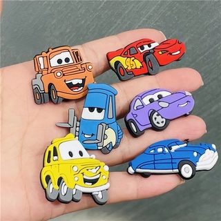 Jibbitz การ์ตูนเรือ เครื่องบิน สําหรับเด็ก Lightning McQueen Jibits Crocs Charm Racing Car Crocs Jibbits อุปกรณ์เสริมรองเท้า จี้รองเท้า หมุดตกแต่ง