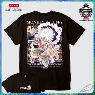 [100% Cotton] สินค้าเฉพาะจุด เสื้อยืด ลายการ์ตูนอนิเมะ One Piece MONKEY D LUFFY NIKA GEAR 5 FIFTH V4
