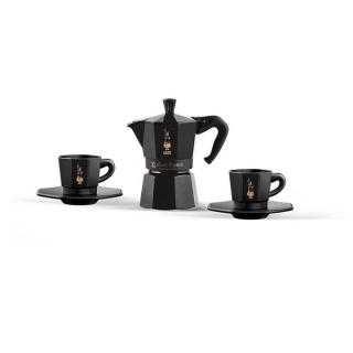 Bialetti ชุดหม้อต้มกาแฟ Moka Pot รุ่น Moka Express (โมคา เอ็กซ์เพรส) ขนาด 3 ถ้วย - Black Star Edition Set [BL-0003537]
