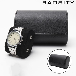สินค้า [Baosity] 100% Watch Organizer, PU Leather Case, Can Store 2 Watches Case