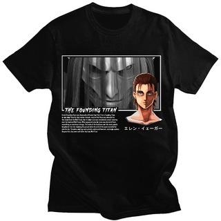 [S-5XL] เสื้อยืด พิมพ์ลายอนิเมะ Attack on Titan Eren Yeager สําหรับผู้ชาย#39; s ฮาราจูกุ ลําลอง หลวม เสื้อยืด ฤดูร้อน ฮิ