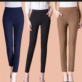 สินค้า กางเกงขายาวผู้หญิง#กางเกงผ้ายืดเกาหลีใส่ทำงานมี3XL 4XL 5XL 6XL 7XL/023/+รับประกันคุณภาพสินค้าผ้ายืดนิ่ม
