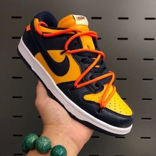 OW dunk เขียว แดง ดำ รองเท้าผ้าใบสองสีใหม่สำหรับผู้ชายและผู้หญิง（36-44 size）