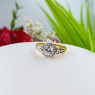 didgo2 W19 แหวนแฟชั่น*** แหวนฟรีไซส์** แหวนทอง แหวนใบมะกอกหน้าขาว แหวนทองชุบ แหวนทองสวย