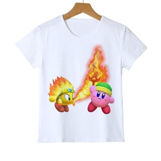 เสื้อยืด พิมพ์ลายการ์ตูนอนิเมะ Arcade Collage Kirby 3 มิติ สไตล์สตรีท สําหรับเด็กผู้ชาย เด็กผู้หญิง
