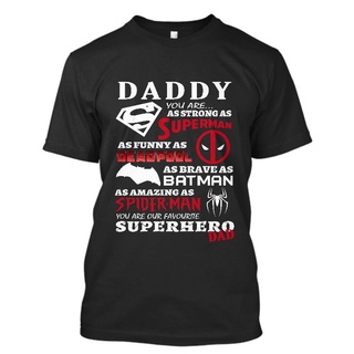 [S-5XL] เสื้อยืด ผ้าฝ้าย แบบนิ่ม ทรงหลวม พิมพ์ลาย Daddy You Are Our Favourite Superhero Fathers Day Gildan